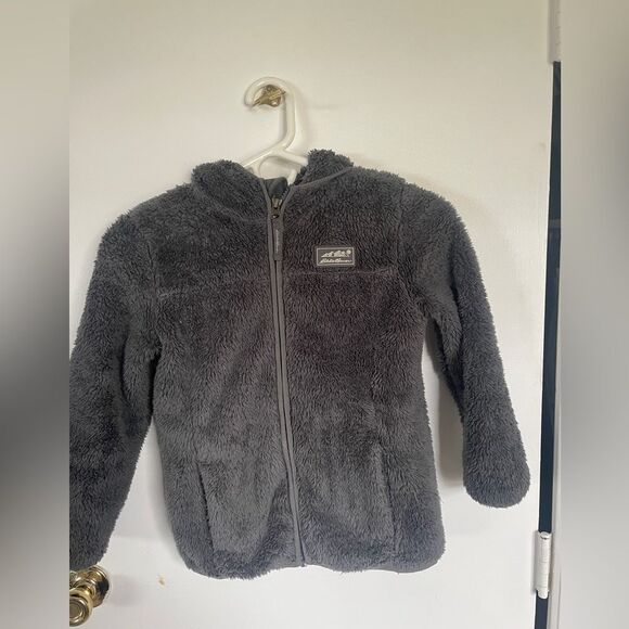 Eddie Bauer Quest Plush Fleece Kids Zip Up Hoodie, Girls & Boys Size Kids XS 5/6 - Picture 1 of 8